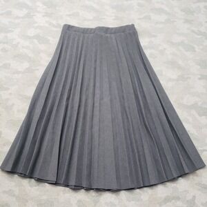 VTG Bend Over Skirt Womens 10 Gray Pleated Pull On Made In USA 80s